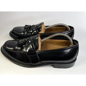 Bostonian Tassel Dress Shoes Black Leather Slip-ons Men's size 10W